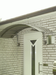 Vordächer: Hauseingang mit Vordach aus Edelstahl!